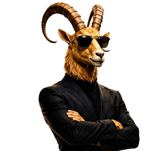 Cool Ibex Goat in Suit